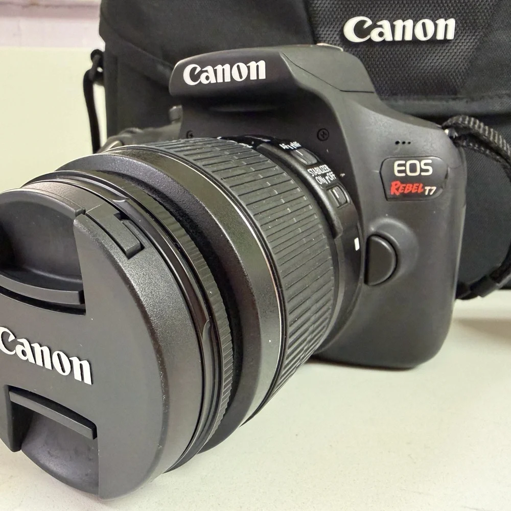 Canon EOS Rebel T7 DSLR Camera with Lens - Black